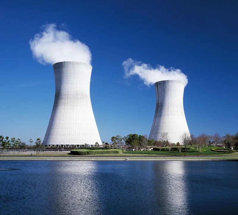 Nuclear plant cooling towers